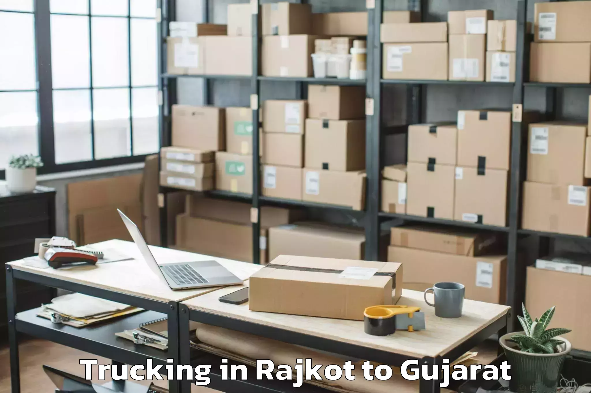 Book Rajkot to Netrang Trucking Online